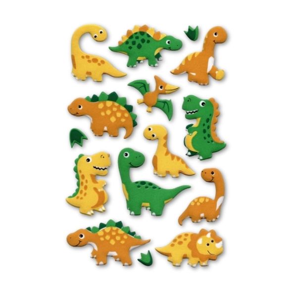 Cute Velvet Dino Stickers