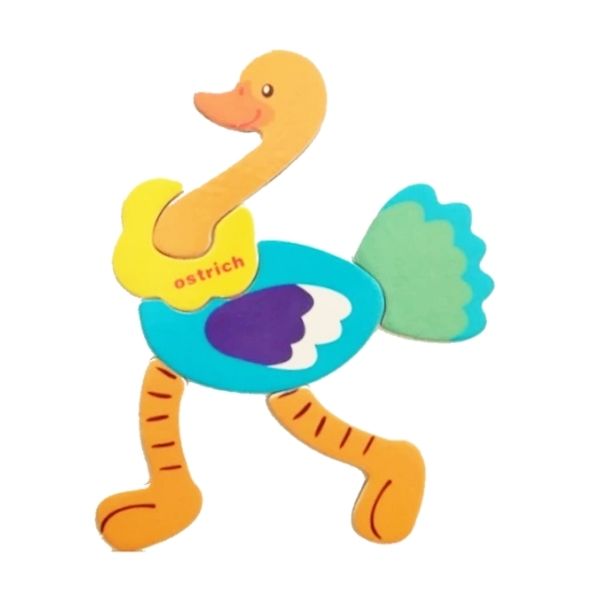 Magnetic Shaped Puzzle - Ostrich