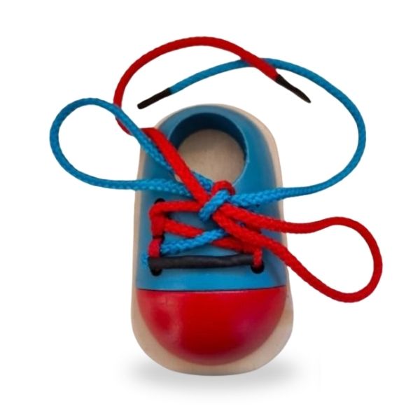 Red and Blue Tie My Shoe